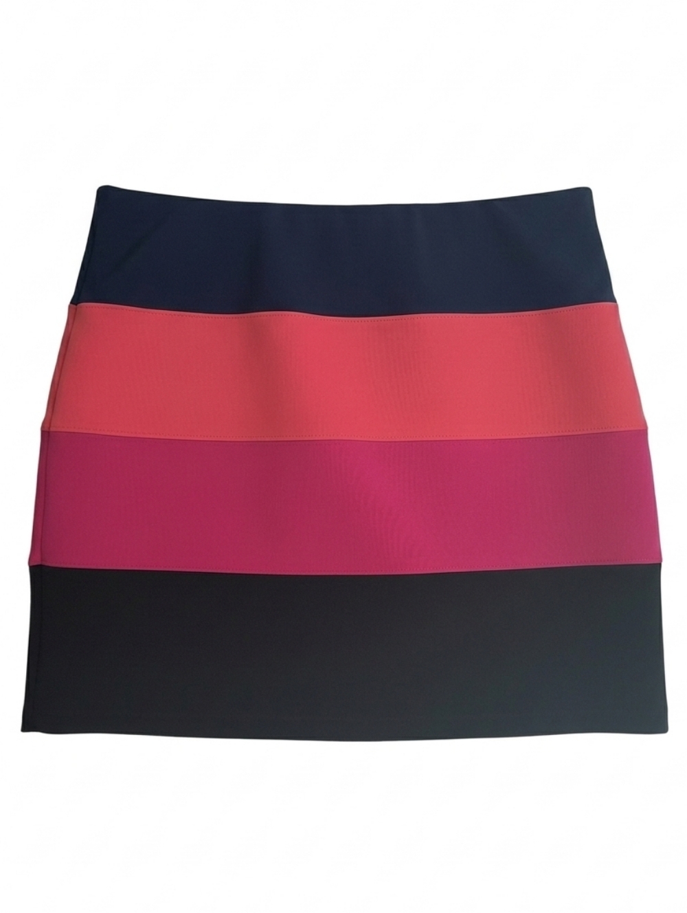 Rue 21 Black, Pink, And Blue Striped Mini Skirt